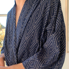 Indlæs billede til gallerivisning Kimono Morgenkåbe Mand Kvinde Blå 